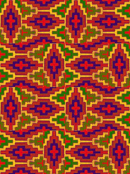 O padrão em tecido, feito à mão — Fotografia de Stock